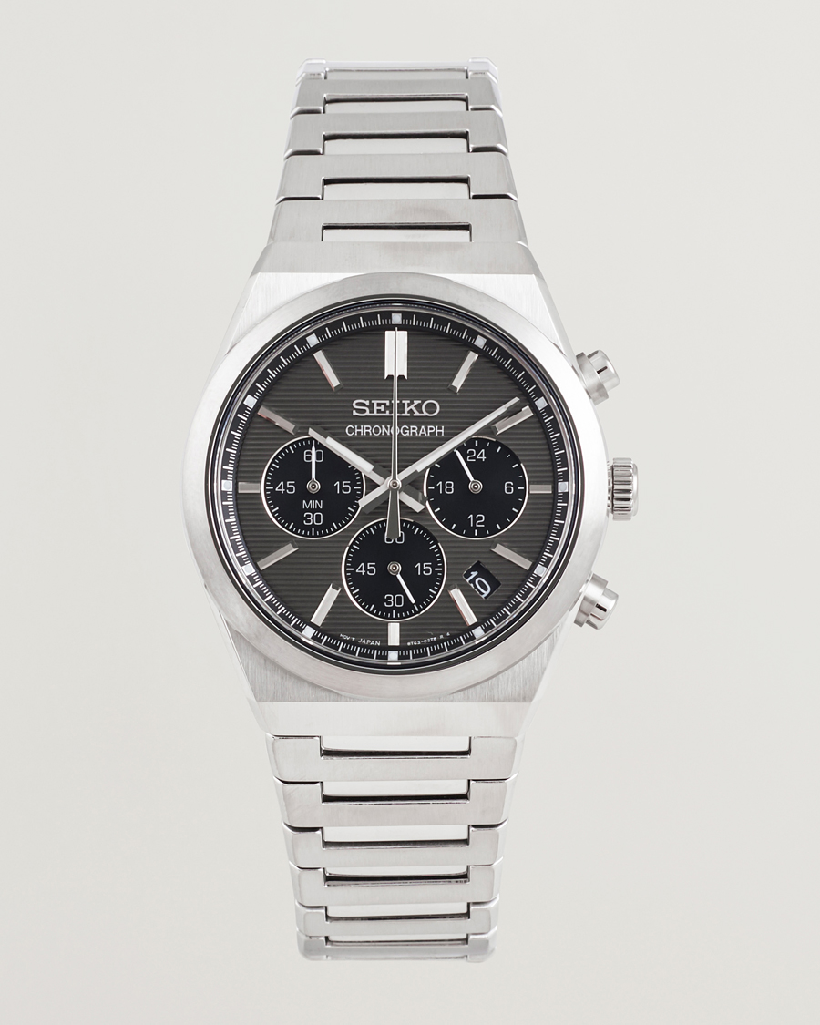 Mies | Seiko Quartz Chronograph Steel 40mm Grey Dial | Seiko | Quartz Chronograph Steel 40mm Grey Dial