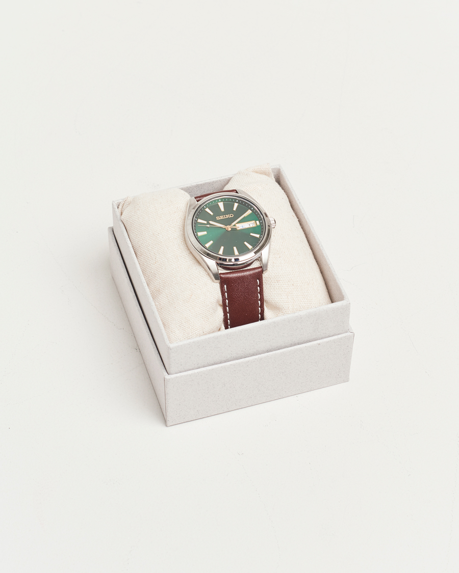 Mies | Seiko Quartz Leather 40mm Green Dial | Seiko | Quartz Leather 40mm Green Dial