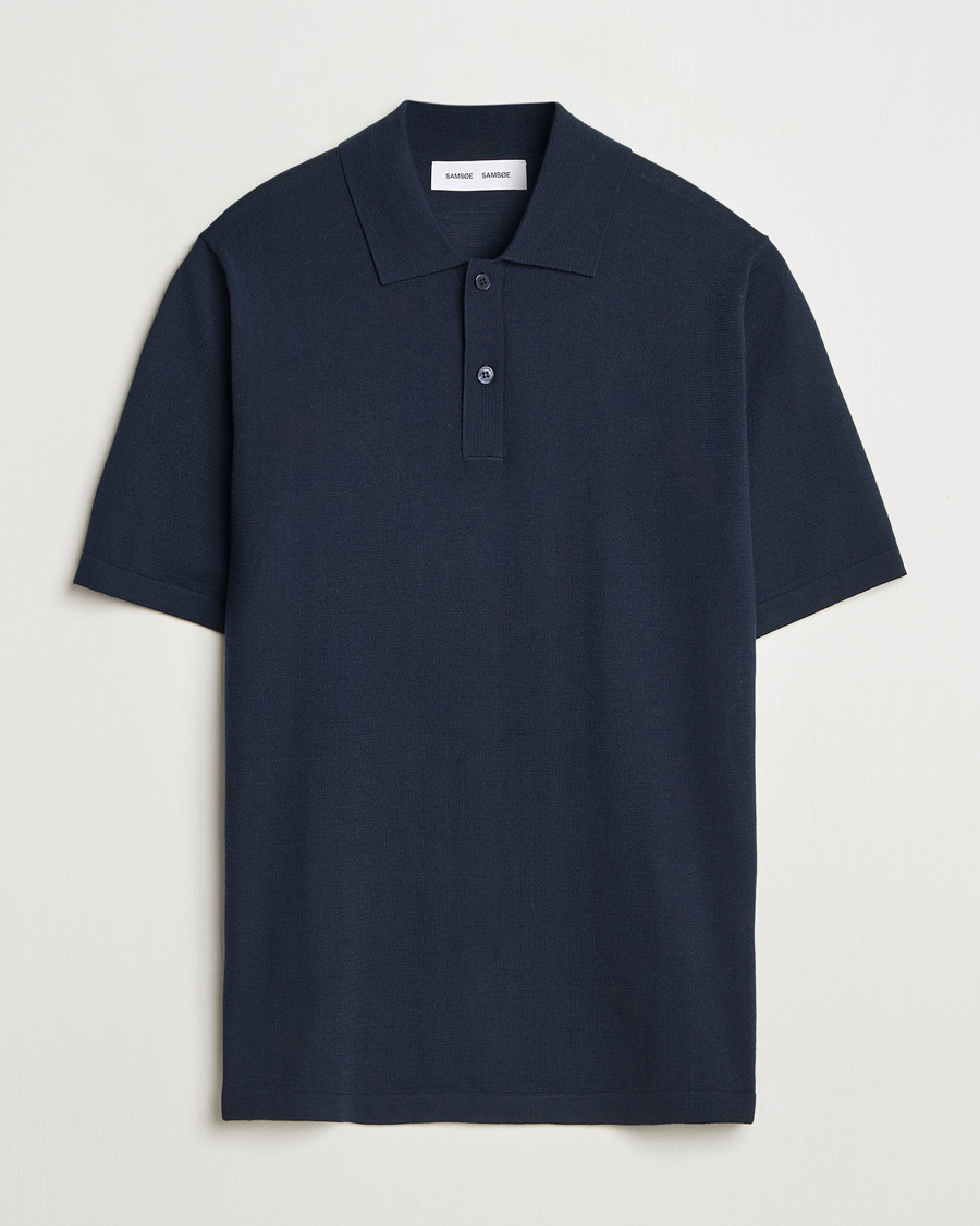 Mies | Pikeet | Samsøe Samsøe | Sarown Knitted Polo Salute Navy