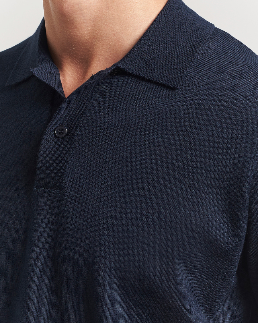 Mies | Pikeet | Samsøe Samsøe | Sarown Knitted Polo Salute Navy