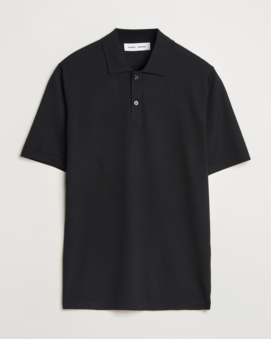 Mies | Pikeet | Samsøe Samsøe | Sarown Knitted Polo Black