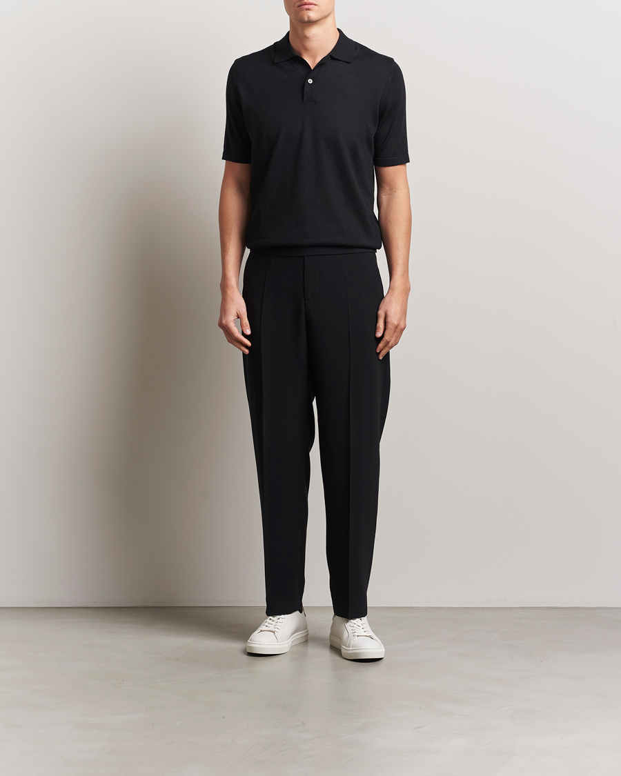 Mies | Pikeet | Samsøe Samsøe | Sarown Knitted Polo Black