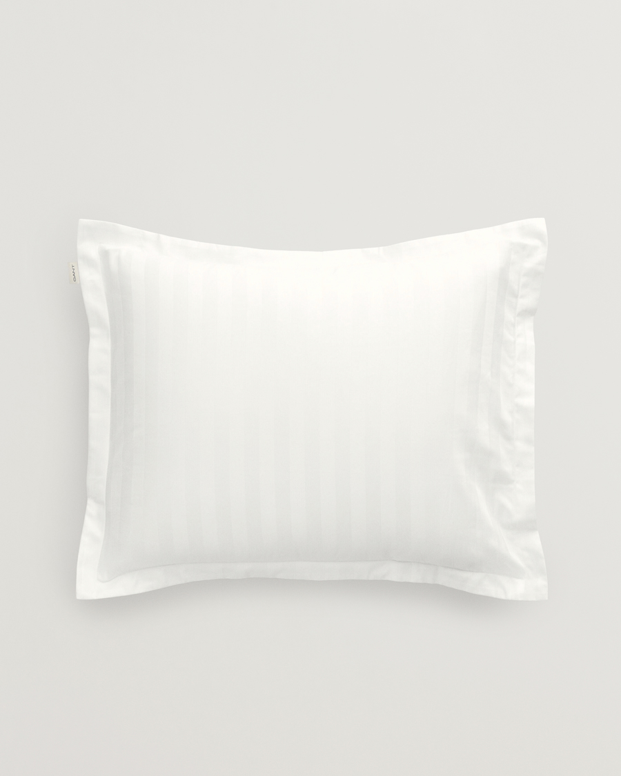 Mies | Kotiin | GANT | Sateen Striped Pillowcase White