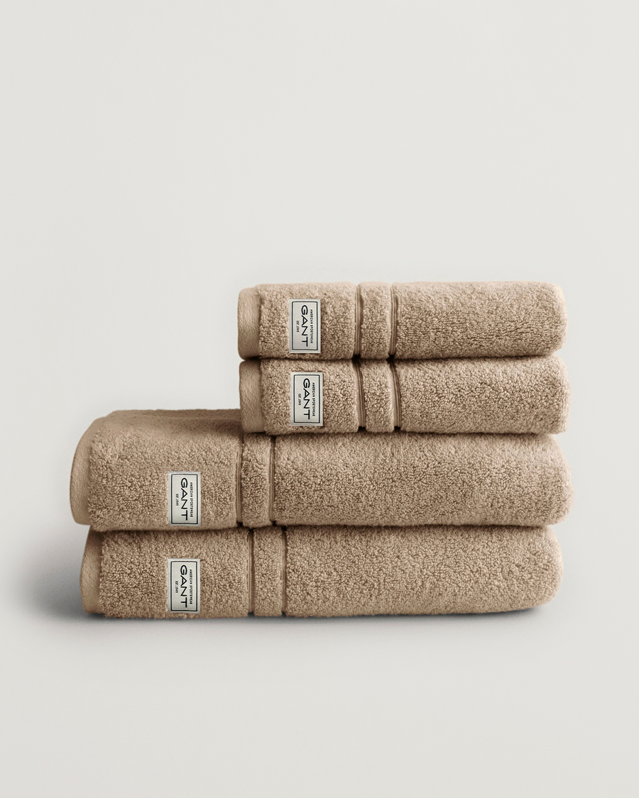 Mies | GANT 4-Pack Premium Towel Silver Sand | GANT | 4-Pack Premium Towel Silver Sand