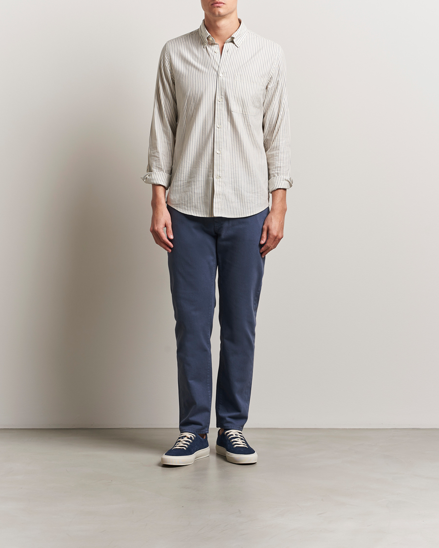 Mies | Housut | Incotex | 5-Pocket Cotton Stretch Pants Dark Blue