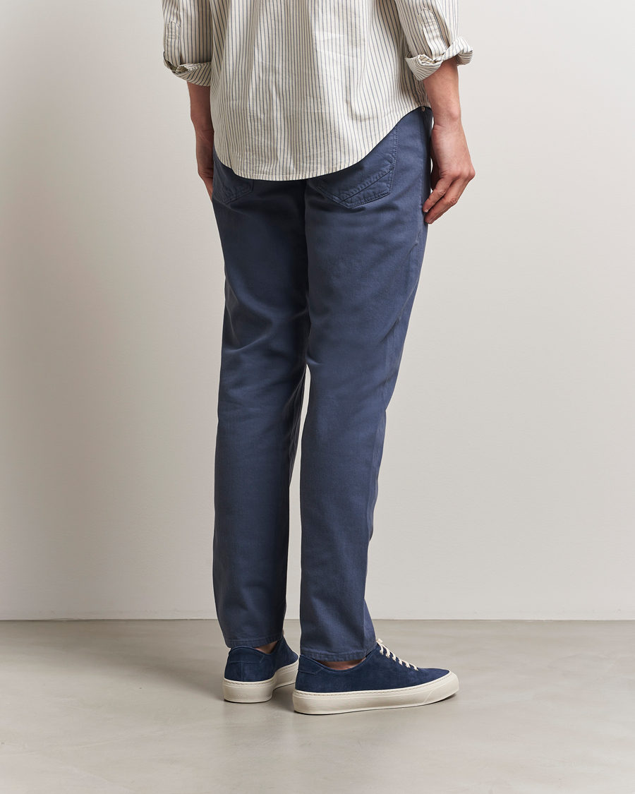 Mies | Housut | Incotex | 5-Pocket Cotton Stretch Pants Dark Blue