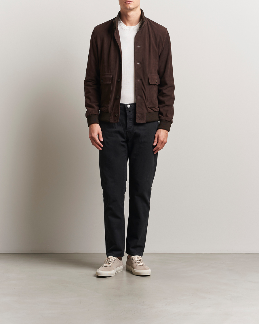 Mies | Housut | Incotex | 5-Pocket Cotton Stretch Pants Black