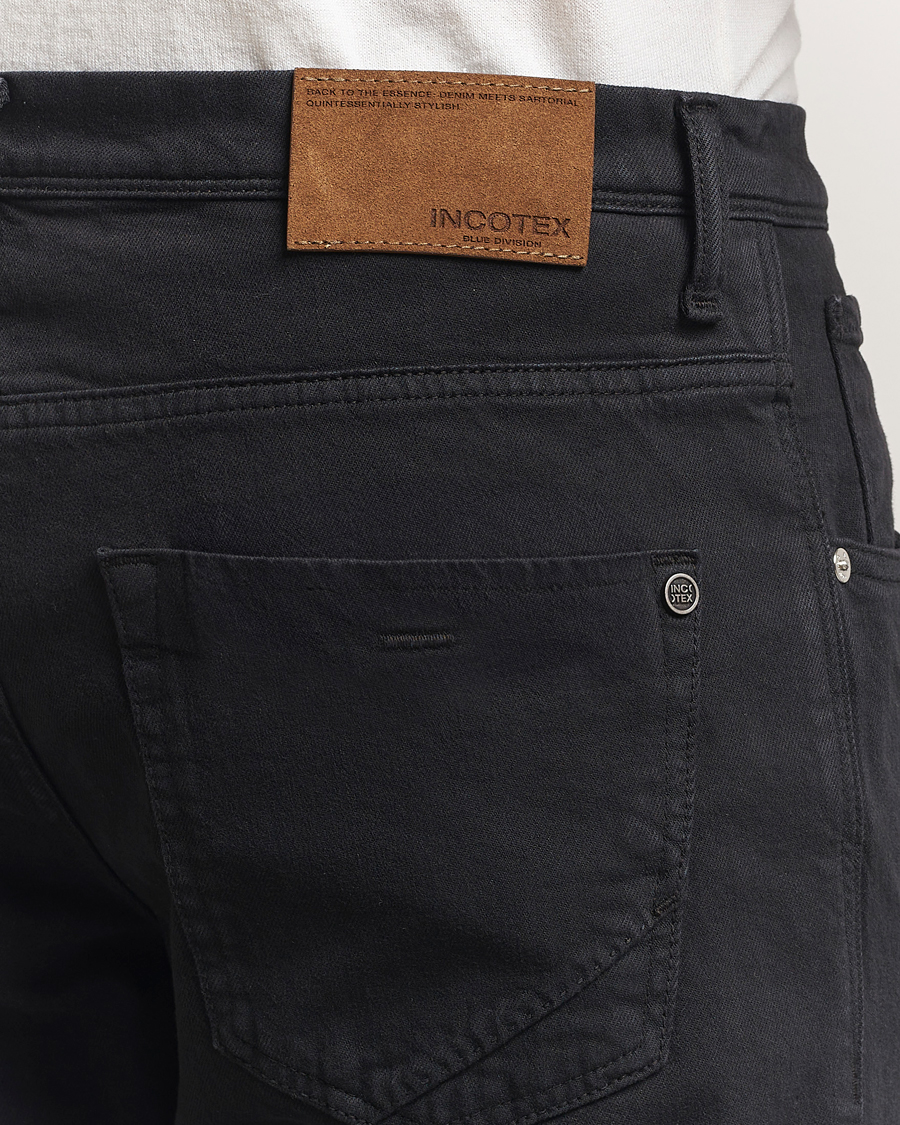 Mies | Housut | Incotex | 5-Pocket Cotton Stretch Pants Black