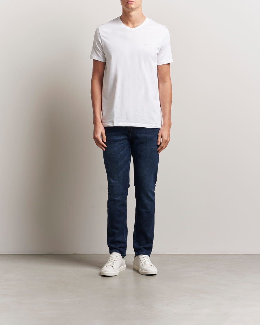 Mies | T-paidat | BOSS BLACK | 2-Pack Relaxed Fit V-Neck T-Shirt White