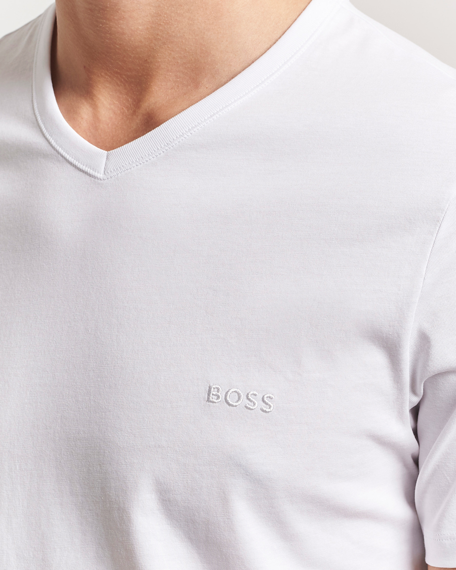 Mies | T-paidat | BOSS BLACK | 3-Pack V-Neck T-Shirt White