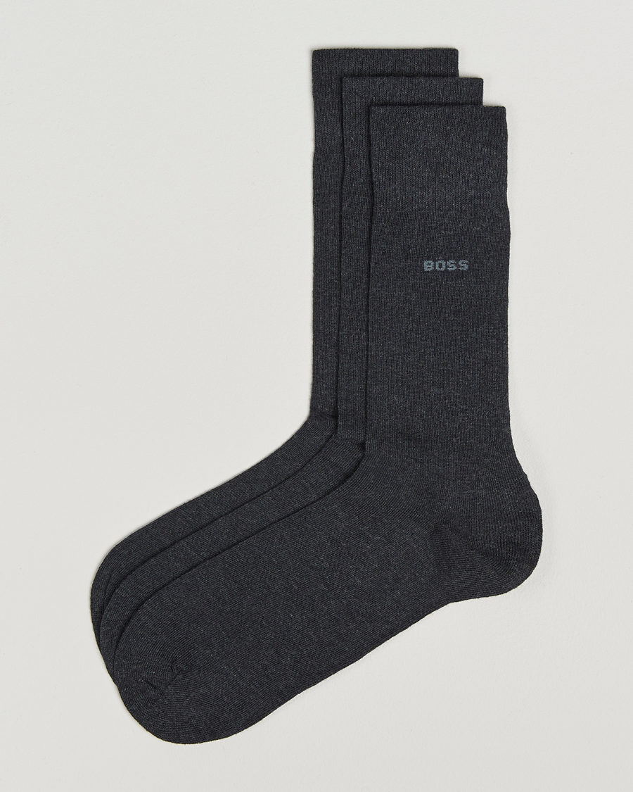 Mies | Alusvaatteet | BOSS BLACK | 3-Pack RS Uni Socks Charcoal