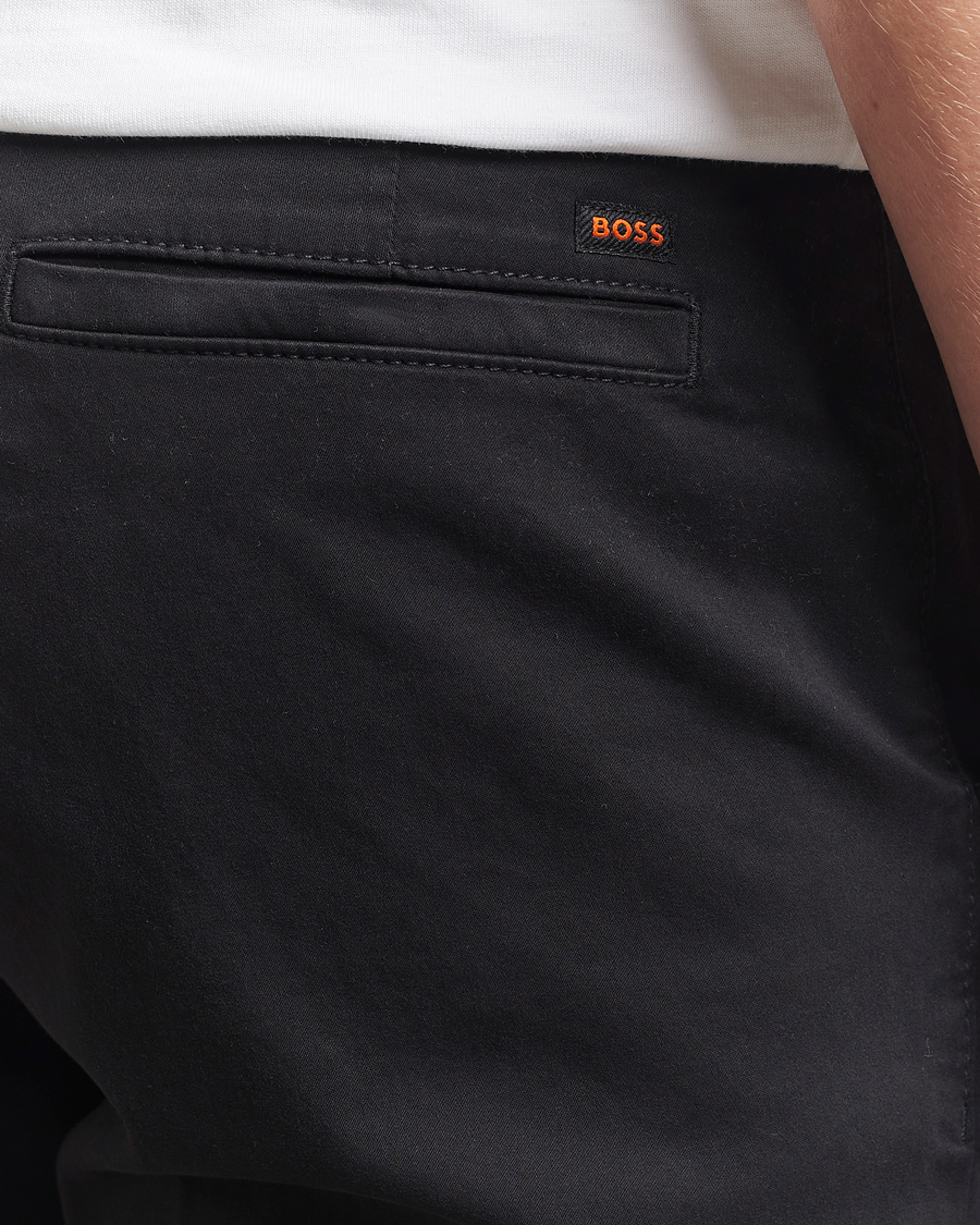 Mies | Housut | BOSS ORANGE | Tapered Fit Cotton Chinos Black