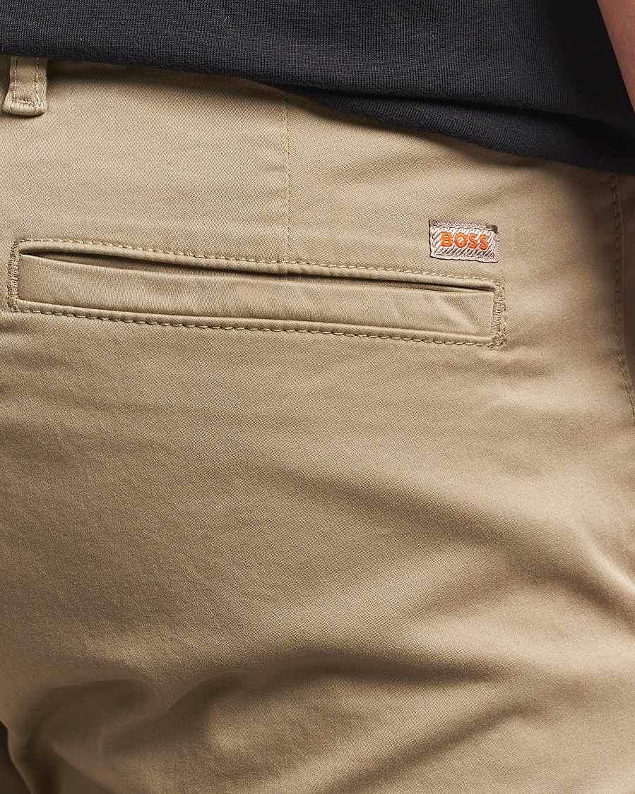 Mies | Housut | BOSS ORANGE | Tapered Fit Cotton Chinos Beige