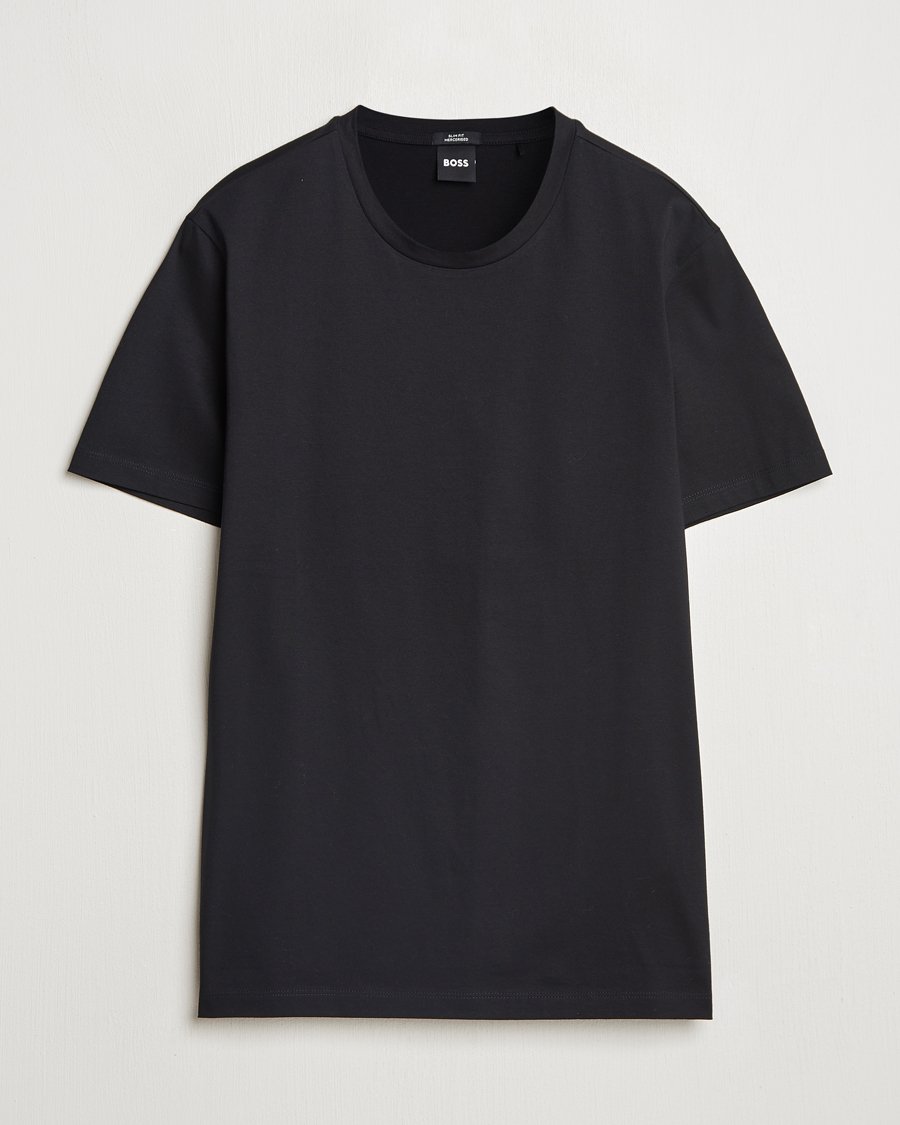 Mies | T-paidat | BOSS BLACK | Tessler Mercerized Crew Neck T-Shirt Black