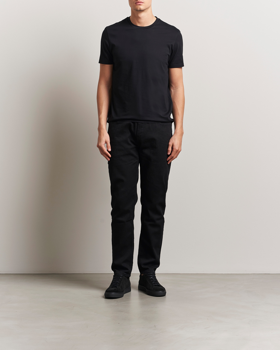 Mies | T-paidat | BOSS BLACK | Tessler Mercerized Crew Neck T-Shirt Black