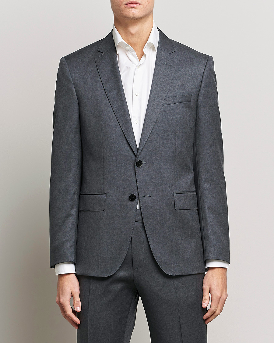 Mies |  | BOSS BLACK | Huge Wool Suit Dark Grey