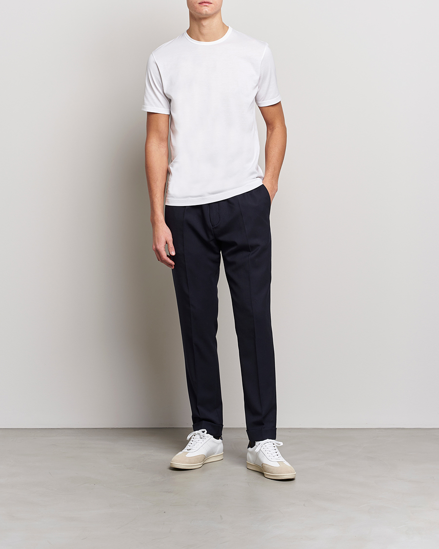 Mies | T-paidat | Sunspel | 2-Pack Crew Neck Q82 Cotton T-Shirt White & Black