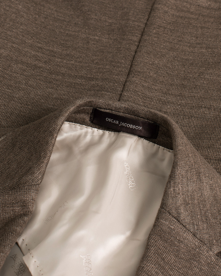 Mies | Pikkutakit | Pre-owned | Oscar Jacobson Egel Patch Linen Blazer Brown 50
