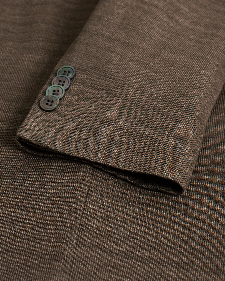 Mies | Pikkutakit | Pre-owned | Oscar Jacobson Egel Patch Linen Blazer Brown 50