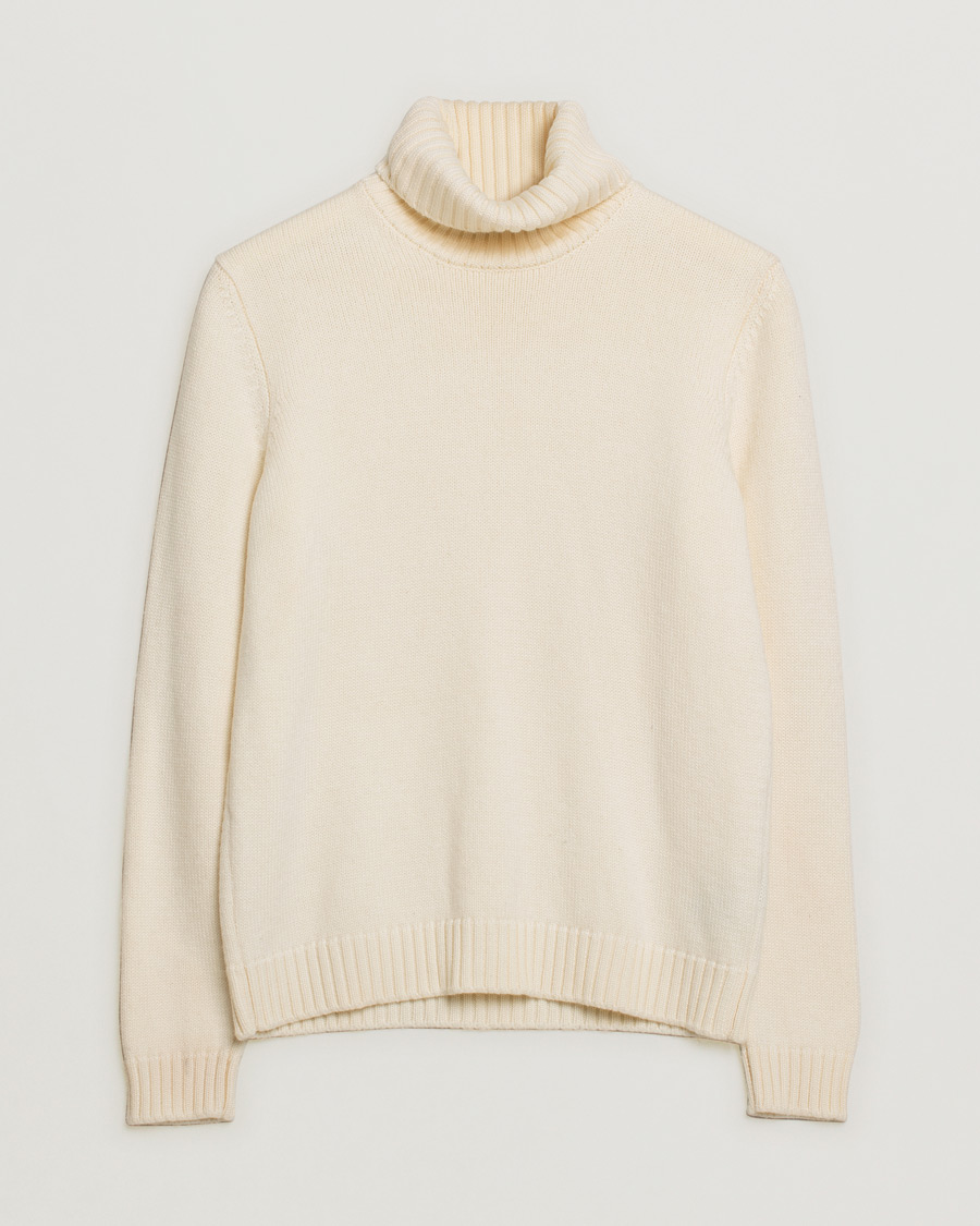 Mies | Zanone Virgin Merino Wool Rollneck Latte | Pre-owned | Zanone Virgin Merino Wool Rollneck Latte