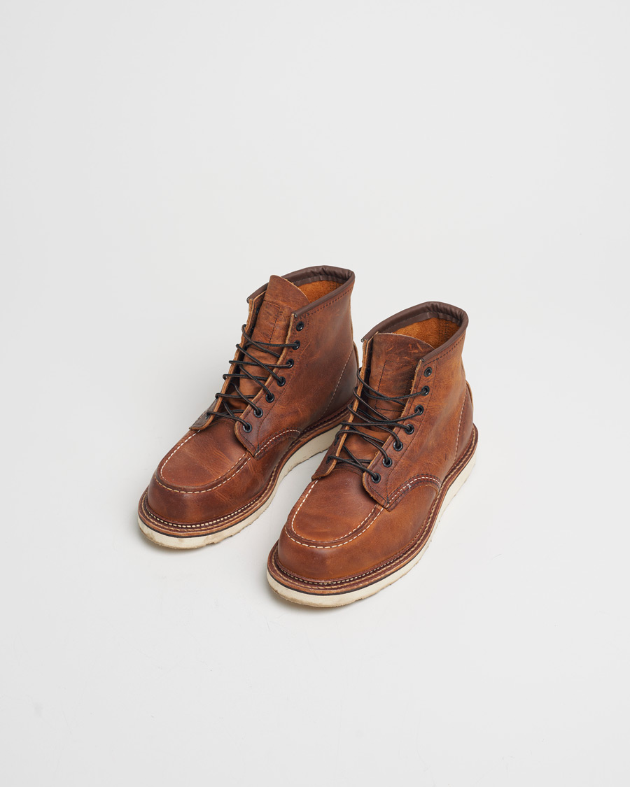 Mies | Red Wing Shoes Moc Toe Boot Copper Rough/Tough Leather | Pre-owned | Red Wing Shoes Moc Toe Boot Copper Rough/Tough Leather