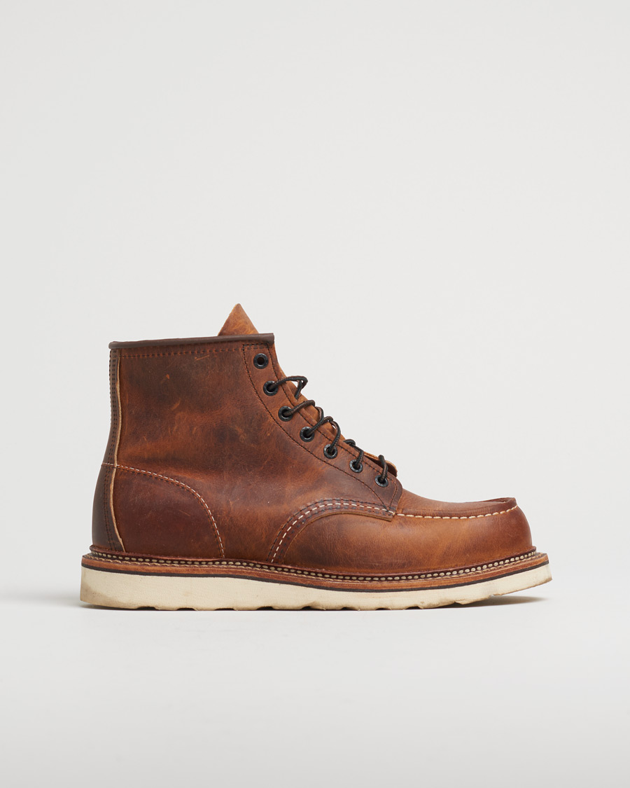 Mies | Red Wing Shoes Moc Toe Boot Copper Rough/Tough Leather | Pre-owned | Red Wing Shoes Moc Toe Boot Copper Rough/Tough Leather