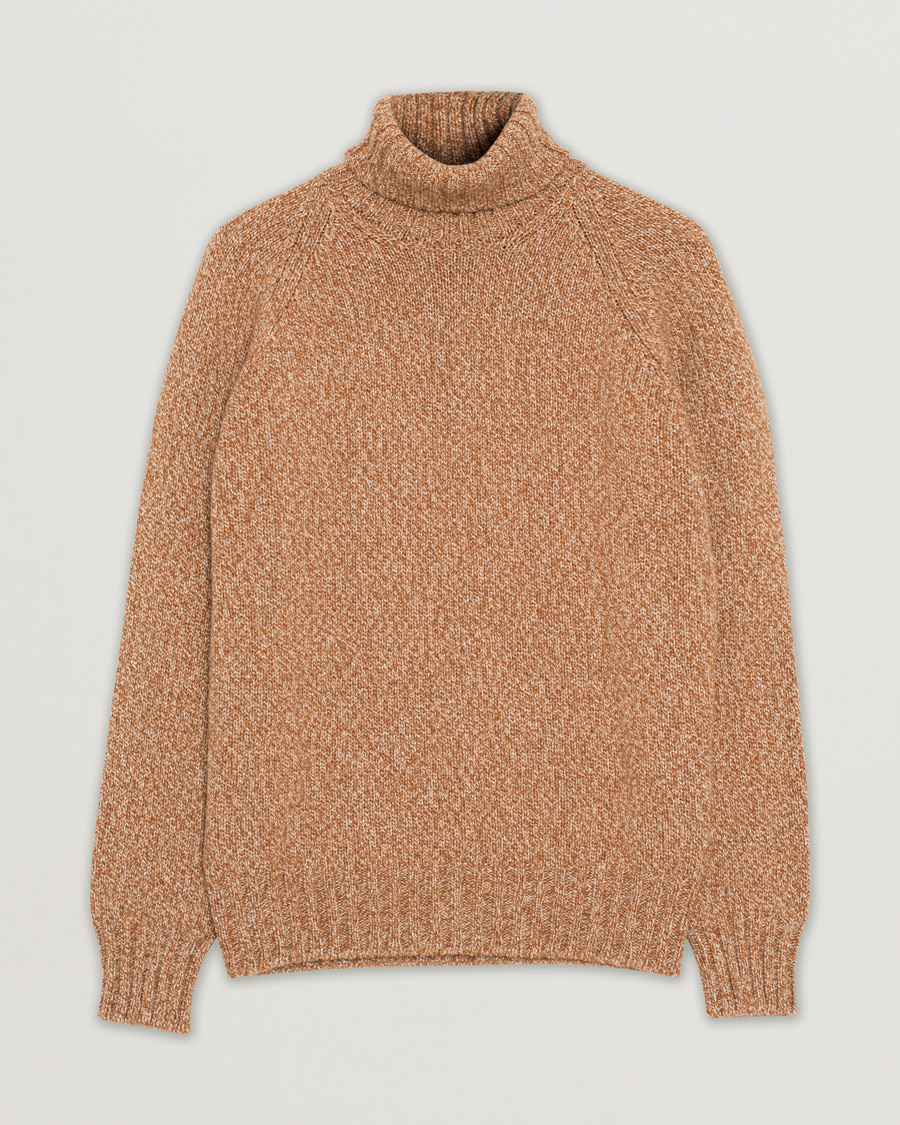 Mies | Puserot | Pre-owned | Gran Sasso Multitone Cashmere Rollneck Rust 50