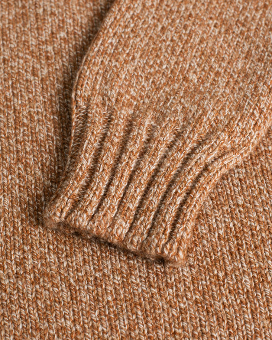 Mies | Puserot | Pre-owned | Gran Sasso Multitone Cashmere Rollneck Rust 50