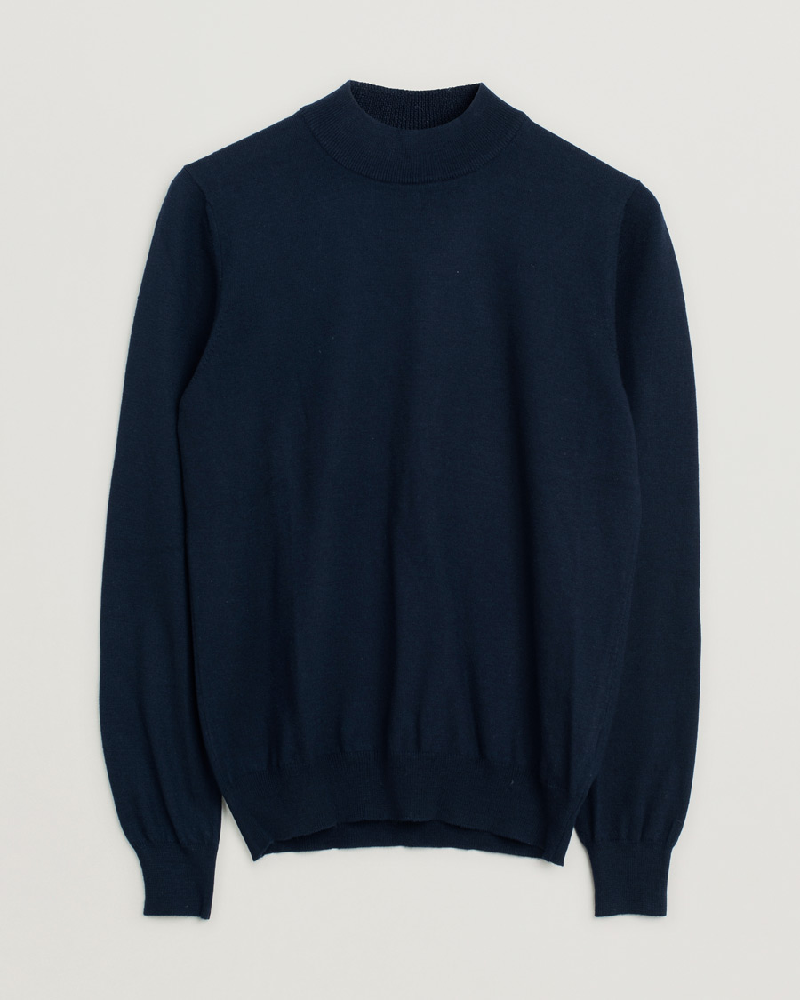Mies | Puserot | Pre-owned | Gran Sasso Mock Neck Navy