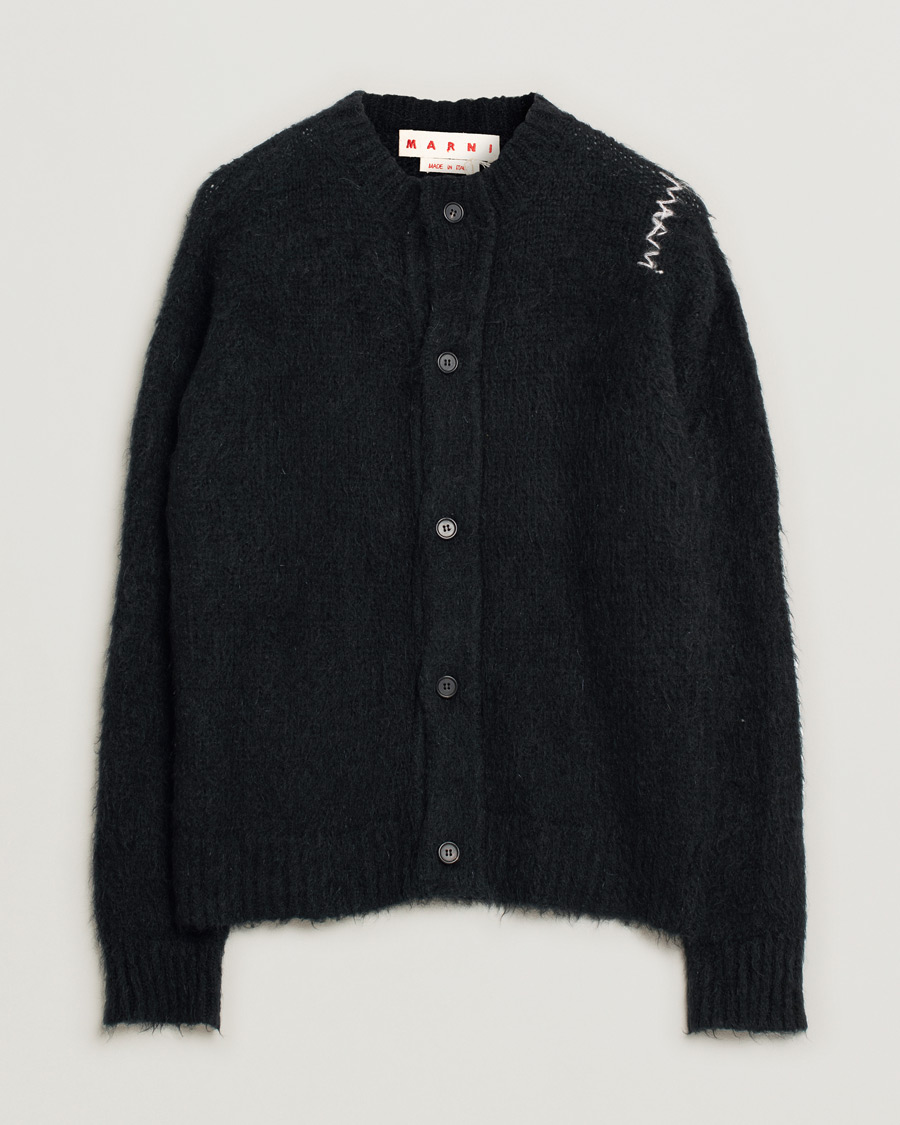 Mies | Marni Fuzzy Wuzzy Cardigan Black 48 | Pre-owned | Marni Fuzzy Wuzzy Cardigan Black 48