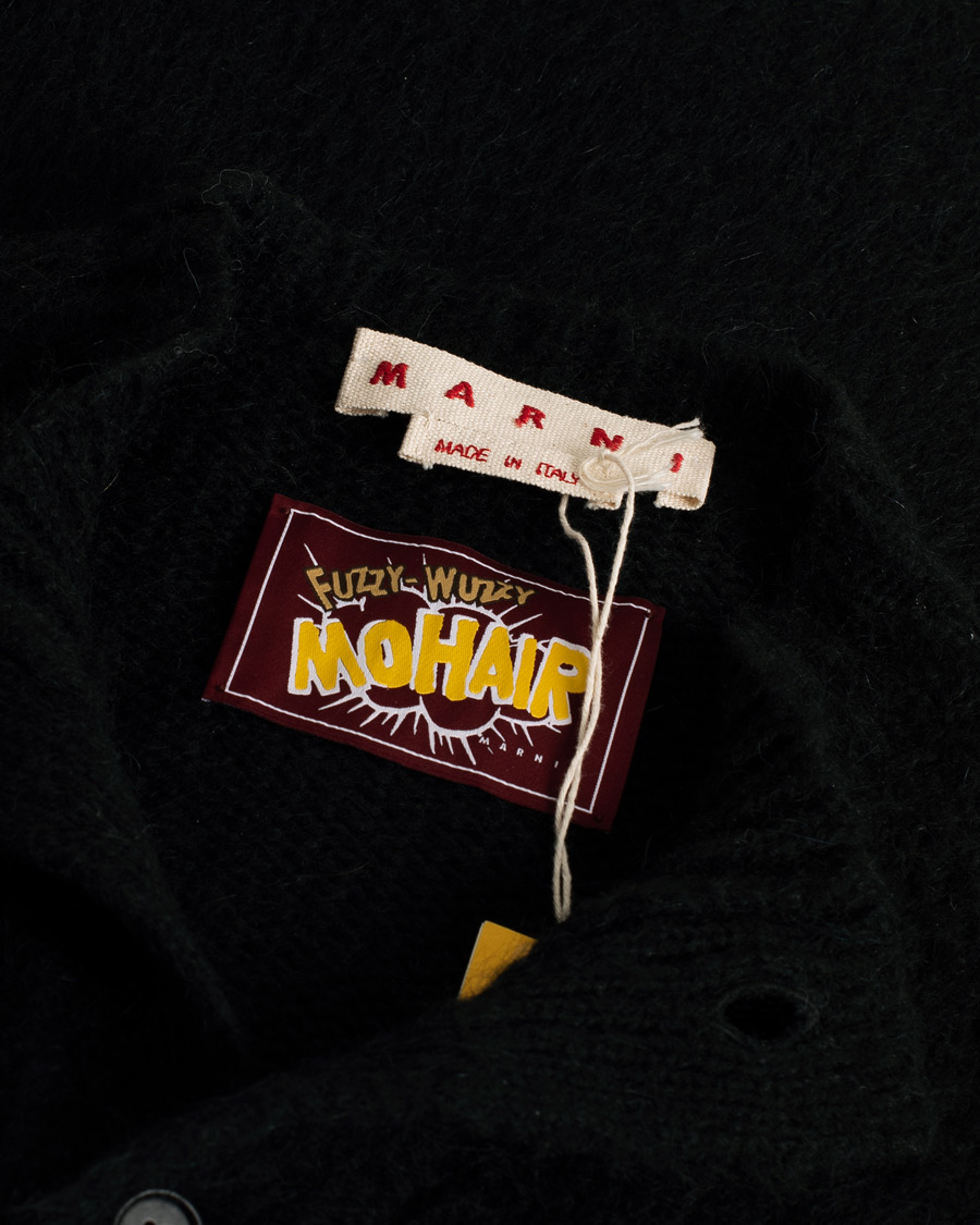 Mies | Marni Fuzzy Wuzzy Cardigan Black 48 | Pre-owned | Marni Fuzzy Wuzzy Cardigan Black 48