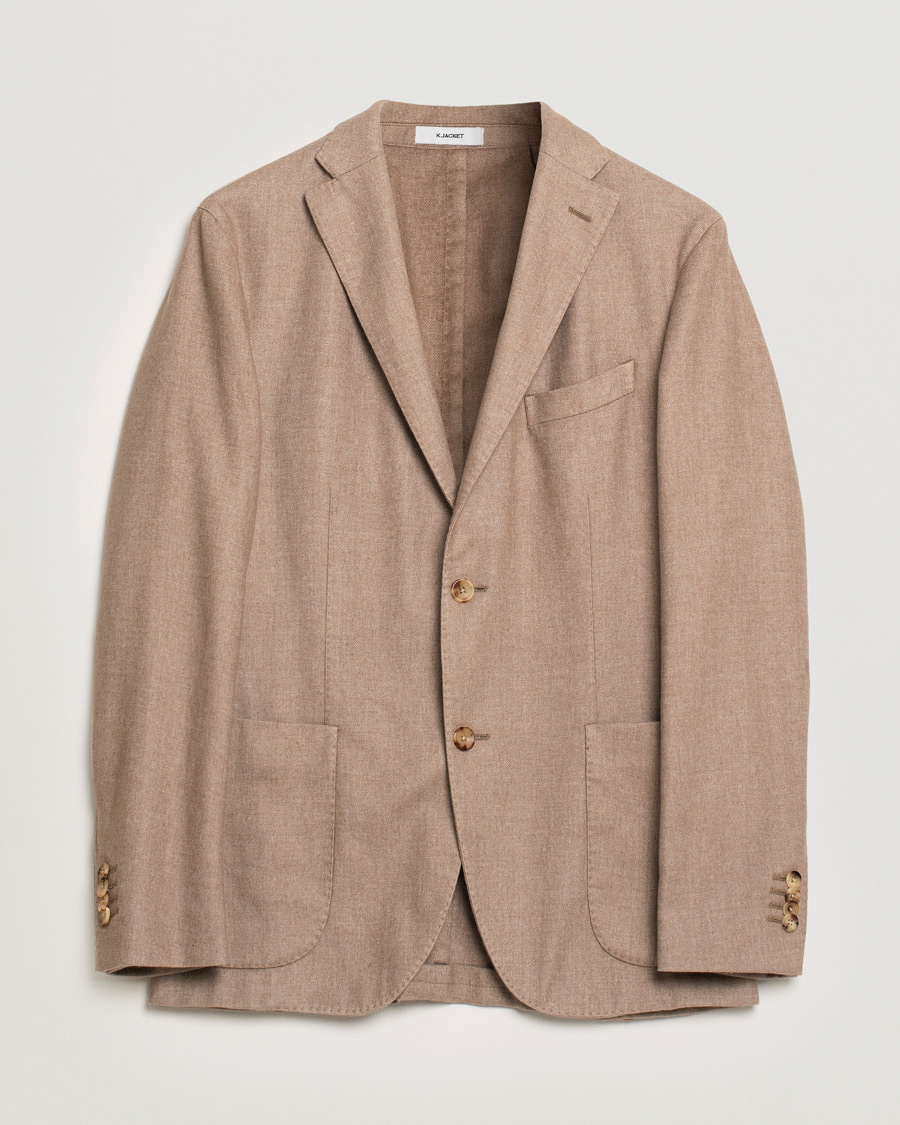 Mies | Pikkutakit | Pre-owned | Boglioli K Jacket Cashmere Flannel Blazer Taupe 48