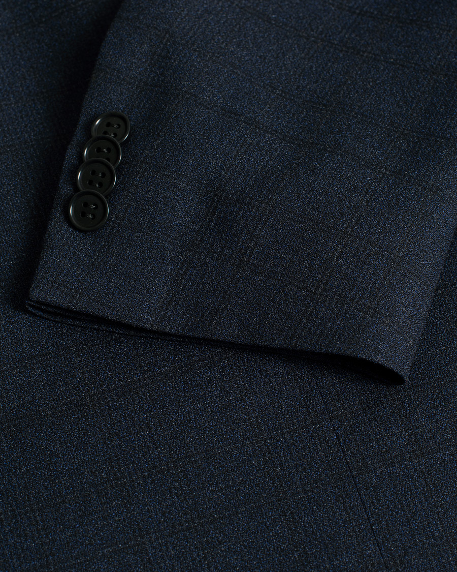 Mies | Pre-owned Pikkutakit | Pre-owned | Canali Checked Wool Blazer Navy 50