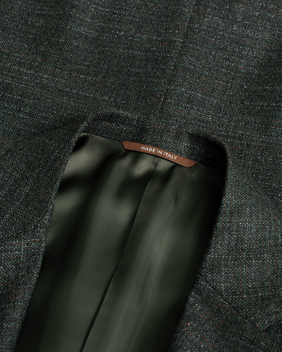 Mies | Pikkutakit | Pre-owned | Canali Silk/Cashmere Blazer Green Melange 50