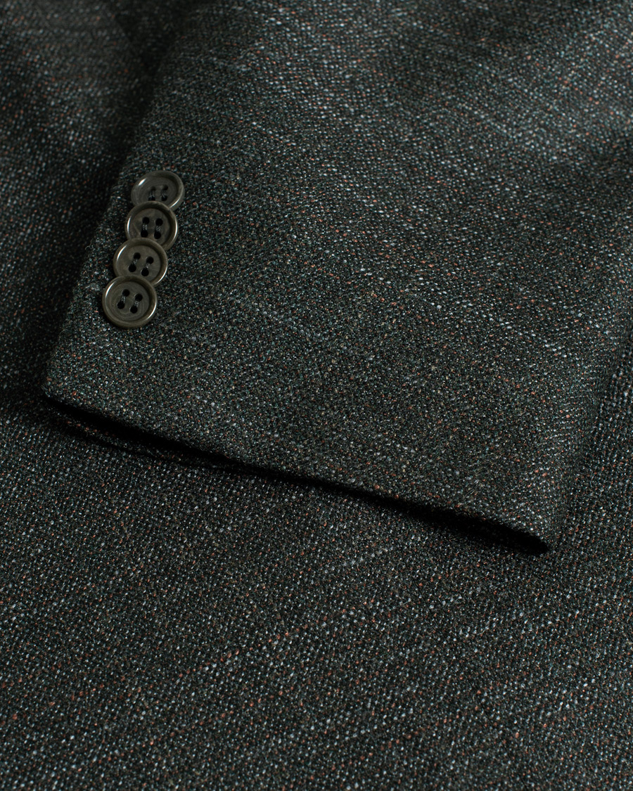 Mies | Pikkutakit | Pre-owned | Canali Silk/Cashmere Blazer Green Melange 50