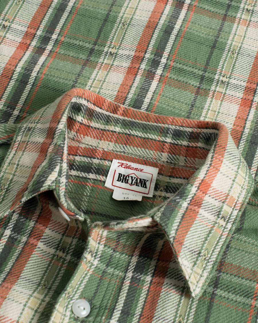 Mies | Kauluspaidat | Pre-owned | Big Yank 1942 Flannel Shirt Green Check S