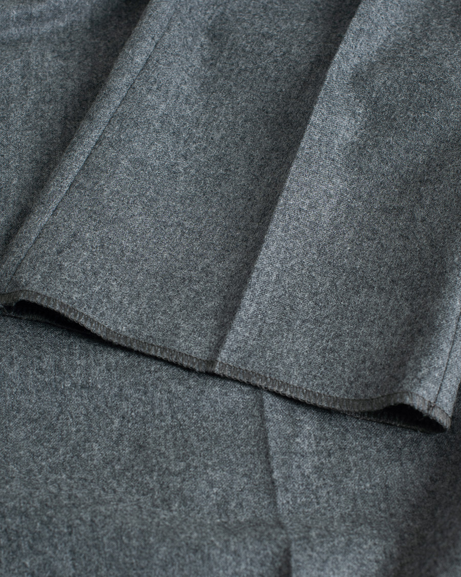 Mies | Housut | Pre-owned | Zegna Carded Flannel Trousers Grey Melange