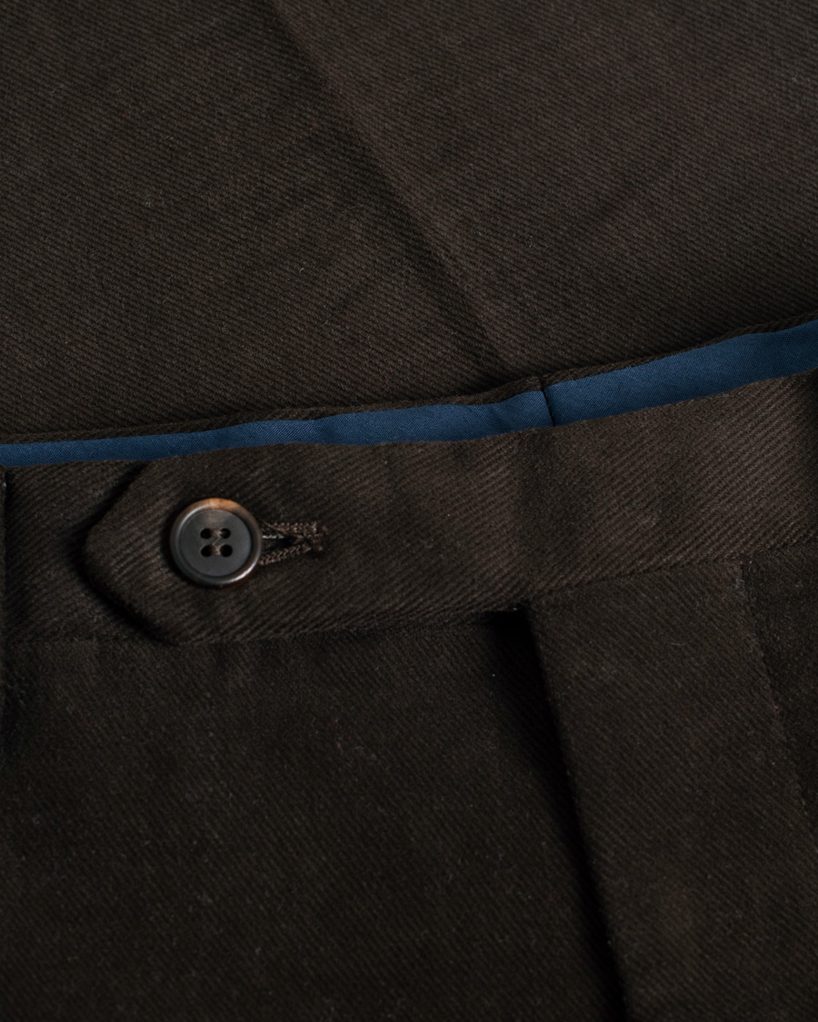 Mies | Pre-owned Housut | Pre-owned | Rota Pantaloni Twill Cotton Trousers Brown 48